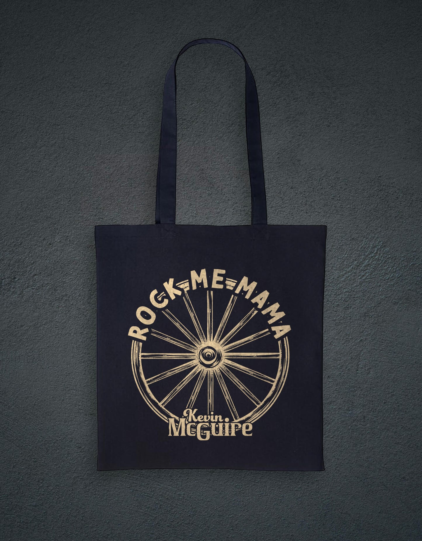 Rock Me Mama Cotton Shopper - Black - Kevin McGuire